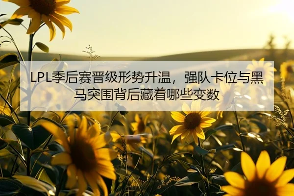 LPL季后赛晋级形势升温，强队卡位与黑马突围背后藏着哪些变数